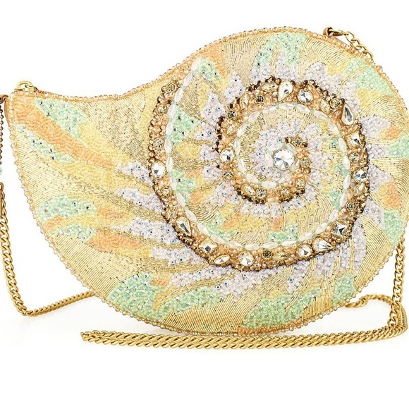 Mary Frances Handbags - Mary Frances Gold Nautilus Clutch